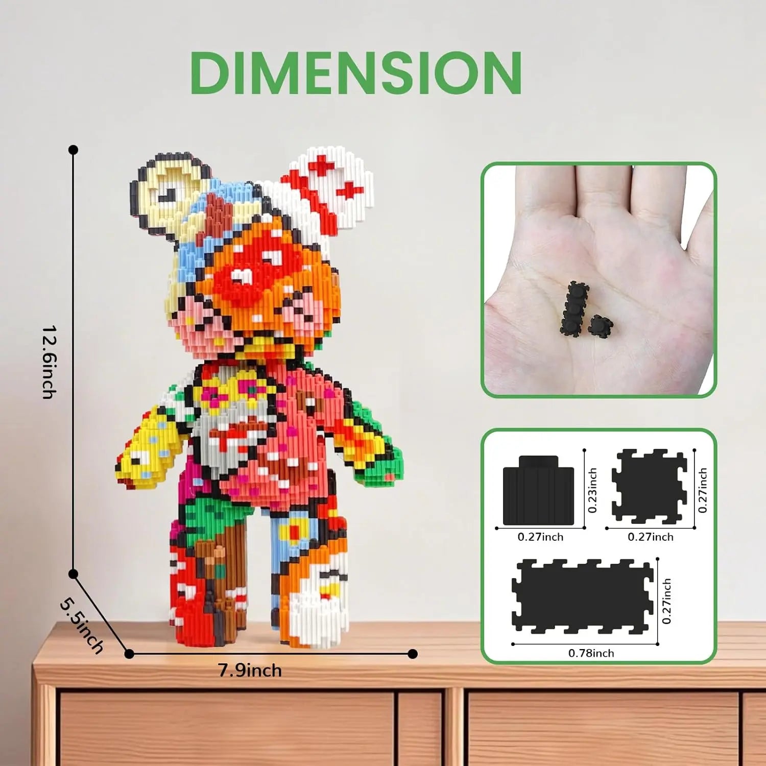 Ngu2shopme™ – Blocs de Construction Ours Géant - Ngu2shopme